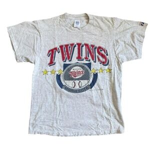 VTG 90s Minnesota Twins Baseball T Shirt Single Stitch Mens S/M Large Graphic